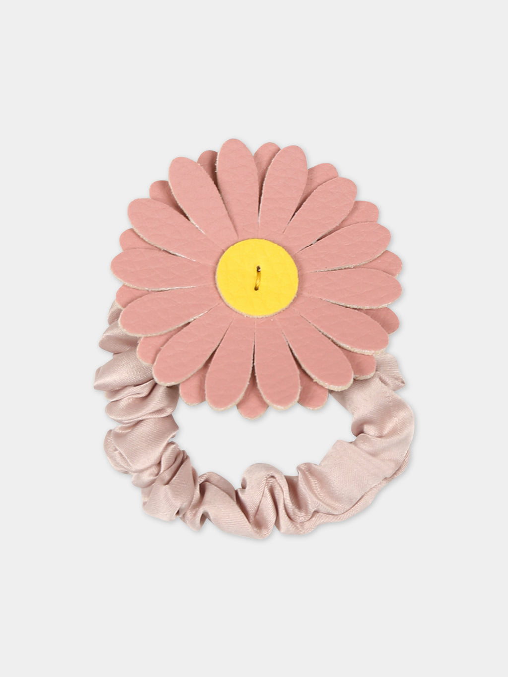 Pink scrunchy for girl with daisy